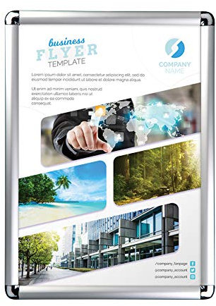 DISPLAY SALES Klapprahmen [2 St.] DIN A3 Postermaß Rondo-Ecken Plakatrahmen Wechselrahmen