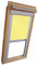 Verdunkelungsrollo THERMO Alu-Rückseite für VELUX Dachfenster TYP GGL/GPL/GGU/GPU - SK06 - Farbe Gelb - mit Aluminium Seitenschienen - KLICK Montage