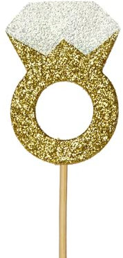 Anniversary House Verlobungsring Cupcake Topper