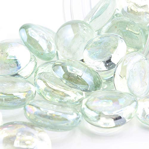 Deko Glas Nuggets Ø 2 cm - Farbe Frost/Dekosteine, Glassteine, Muggelsteine - 400 g