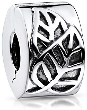 MATERIA by Matthias Wagner Beads Stopper Clip Silber 925 Blatt-Motiv antik Unisex #90