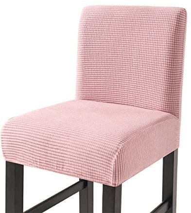 CHNSHOME Barhocker Stuhlhussen Stretch Bar Stuhlhussen Stuhlbezüge barhocker bezug mit Rückenlehne 4er Set