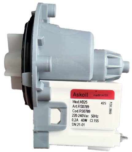 ALGOMAS® Pompa Scarico Lavatrice | Codice 8014025011615 e RS0789 | Compatibile con Askoll, Corberó, Gorenje, Otsein, Samsung, Zanussi, LG
