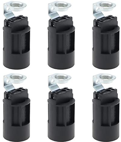 The Lord of the Tools 6 Stück E14 Kerzen Glühbirnenfassung Lampensockel Lampenfassung Halter 250V 2A aus Kunststoff für Kronleuchter Restaurierungslampe usw.