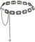 ILuvatar Grünes Glas Diamant Kette Gürtel Metall Diamant Gürtel Damen Kleid Metallgürtel Damen Westernstil Gürtel Damen Gürtel, Silber-U3, 112 cm