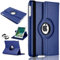 360 Rotate Case For Apple iPad Mini 1, 2 and 3-7.9 (2012, 2013, 2014) Stand Synthetic Leather Material (Navy Blue)
