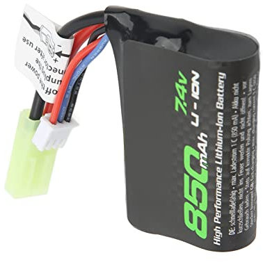 Dilwe 7,4 V 850 MAh Lipo-Akku, 850 MAh Lithium-Akku, RC-Auto-Lithium-Akku Lipo-Akku für 1:16 Fernbedienung Geländewagen RC Crawler Armaturen