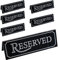 6 Stück Reserviert Tischschild, Schwarz Acryl Reserviert Tischaufsteller, 15 x 5 cm Gastreservierung Info Schild Reserviertaufsteller für Bistro, Gastronomie, Restaurant