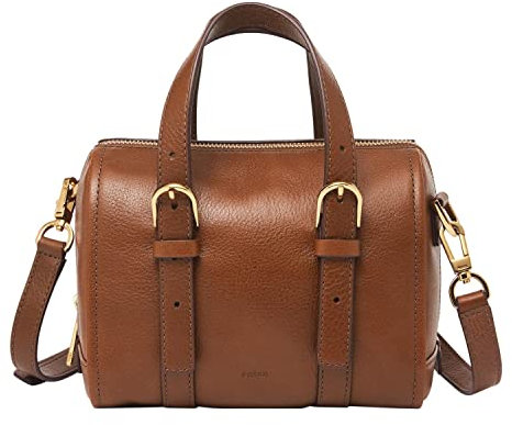 Fossil Damen Carlie Leder Mini Satchel Geldbörse Handtasche für Frauen, Braun, Einheitsgröße