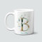 online-hut - Tasse - Kaffeetasse - Kaffeebecher - Monogrammtasse A-Z - Lieblingstasse - personalisierbar - Dein Name - Eucalyptus/Gold - NT-118-2 (B)