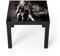 DEQORI Glastisch | schwarz klein 55x55 cm | Motiv Nackte Frau am Piano | ausgefallener Beistelltisch aus Glas | Hochglanz Couchtisch fürs Wohnzimmer | moderner Couch Tisch mit Design