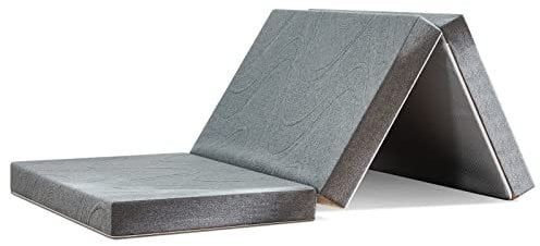 IYEE NATURE Premium Klappmatratze, Anthrazit Dreifach-Faltmatratze aus Memory-Schaum mit waschbarem Bezug, Faltmatratze für Reisen, Camping, Boden, Gästebett, Matratze (60x190x7cm)