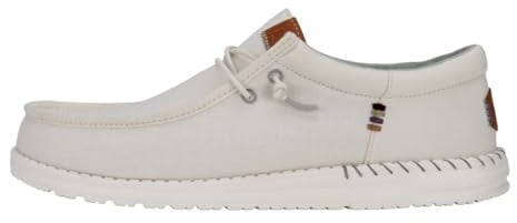 HEYDUDE Wally Funk Nylon Craft Herren - Slip on Schuhe - Mokassin Stil, Stone White, 45