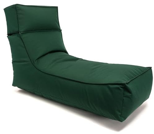 Ecopuf Outdoor Sitzsack Relaxliege Camel – wetterfester Sitzsack Sessel mit Abnehmbarer Kopfstütze – UV-resistenter Bean Bag – für drinnen und draußen