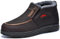 AZMAHT Chaussures Orthopédiques Homme Hiver Chaud Fourrure Chaussures pour Pied Gonflé Chaussures pour Personnes âgées gonflées de Pied de Chaussons Orthopédiques,Noir,41 EU