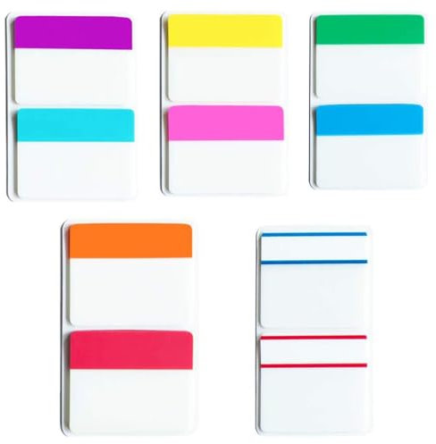 Index Tabs Sticky for Page Markers Book Marking File Documents Bookmark Strong Large Plastic Transparent Index Tabs Flags Writable and Repositionable 200 Pack