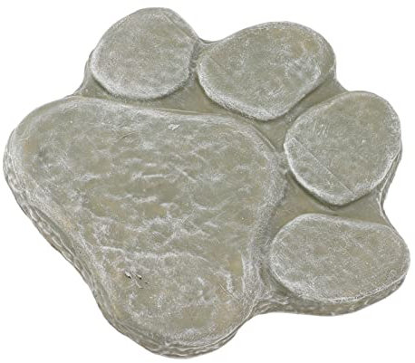 Focket Grabstein für Hunde, Pfotenabdruck-Gedenkstein Im Europäischen Stil, DIY-Schriftzug, Kunstharz, Langlebig, Schön für den Garten (Moosiges Grün)