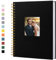 Hiwhy Scrapbook Fotoalben Leineneinband 28x20,5 cm 80 Seiten Hardcover Kraft Weiß Seiten Erinnerung Scrapbooking Buch für Hochzeit Reise Baby Dusche Gästebuch, Schwarz