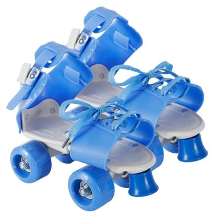 Verstellbare Rollschuhe, Quad-Rollschuhe für Kinder, verstellbare Quad-Skates, Skating-Skates, zweireihig, 4 Räder, Zweireihige Skates, Klassische Rollschuhe für Anfänger, Jugendliche, Kinder, Gi