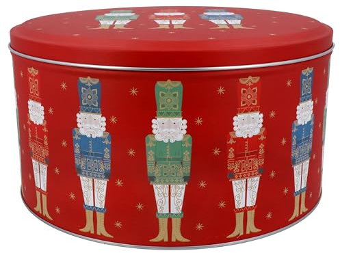 Gisela Graham Nutcracker Christmas Cake Tin - 23cm