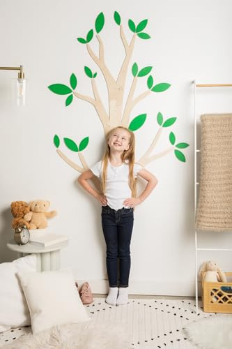 Wachstumstabelle aus Holz für Wand, Baum-Design, Messlatte für Kinder, Spielzimmer-Wanddekoration, Kleinkindzimmer-Dekoration, Kinderzimmer-Dekoration, Kinderzimmer-Dekoration