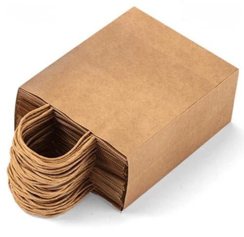 30 Brown Kraft Paper Gift Bags With Twist Handle for Party, Birthday - 21 * 11 * 27 cm