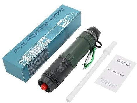 Portable Water Filter Straw - Personal Water Purifier For Hiking, Travel, Camping, Outdoor Adventures