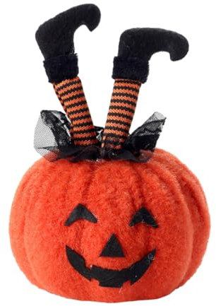 TQUXNGA Halloween Creativo Divertente Streghe Gamba Zucca Peluche Figurine Ornamento Casa e Ufficio Tavolo Centrotavola Decorazione