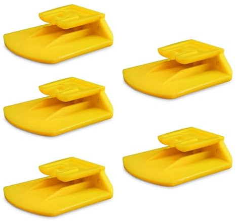 Generico Cinque Pezzi Clip Supporto Compatibile con Telepass Slim e Compatibile con MooneyGo. La Clip Non Viene Prodotta o Venduta da Telepass. Disponibile in 6 Colori (Giallo)