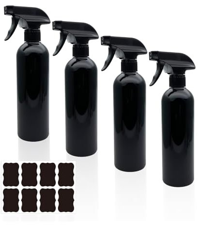 CHAMEEN Spray Bottle 500 ml Plastic Spray Bottles Hairdressing Spray Bottles with Label and Funnel Plant Spray Bottle for Cleaning Ung Hair Gardening