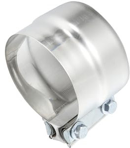 Partuto 4 Lap Joint Exhaust Band Clamp Pipe Stainless Steel 75mm Length Replacement