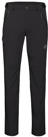 Mammut Runbold IV Pants Men | Outdoor Trousers for Hiking, Stretch Fit, Lightweight Breathable Fabric | 46, Black, Short