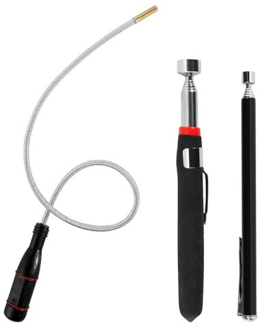 prota Flexibler Magnetheber Magnetstabgreifer 50cm, 3 Stück Magnet Teleskopstab Teleskop Magnetstab, Tragbares Biegbares Magnetgreifer zum Aufnehmen Kleinen Teilen Metallgegenstände 1.5LB 3LB 5LB