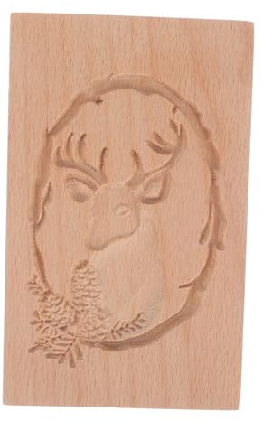 Cabilock Holz Keksform Rentier Motiv Ausstechform Backen Prägestempel Ausstecher Backzubehör Diy Keksformen Backwerkzeuge