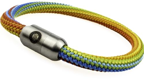 fish and ships LGBTQ+ Armband Rainbow aus Segeltau, Regenbogen Pride Armband