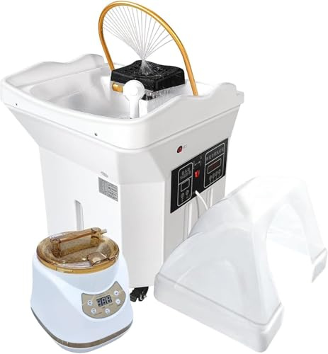 Generisch Lavabo mobile, équipement de spa principal japonais, spa à jet de bain, grand réservoir d'eau 60L, circulation d'eau thermostatique, shampooing bassin soins de tête pour traitement des