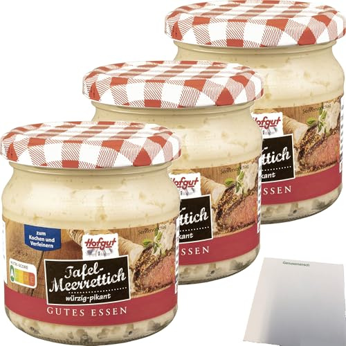usy Bundle für Hofgut Tafel Meerrettich 3er Pack (3x200g Glas) + usy Block