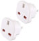 Gadgets Hut UK - 2 x UK to US Travel Adaptor suitable for USA, Canada, Mexico, Thailand - Refer to Product description for Country list