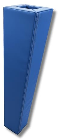 Safety-Pads - Blue Square Foam Pole Pad - 13x180cm - Football, Rugby & Basketball - Impact Protection - Garage, Car Park & Playground