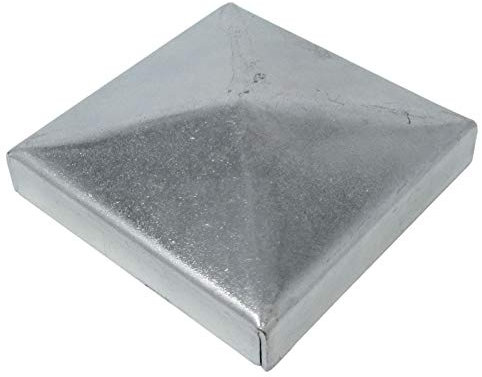 6 x SO-TOOLS® Pfostenkappe Pyramide Stahl verzinkt Abdeckkappe für Pfosten 50 x 50 mm
