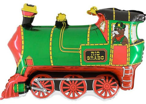 Ballonim® Eisenbahn grün ca. 80cm Luftballons Folienballon Party DekorationGeburtstag