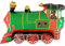 Ballonim® Eisenbahn grün ca. 80cm Luftballons Folienballon Party DekorationGeburtstag