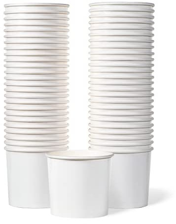 MATICAN Tazze da gelato di carta, ciotole usa e getta da 325 ml, per cibi caldi o freddi, 325 ml, per feste da 325 ml, tazze per sordi, yogurt congelato, zuppa, bianco