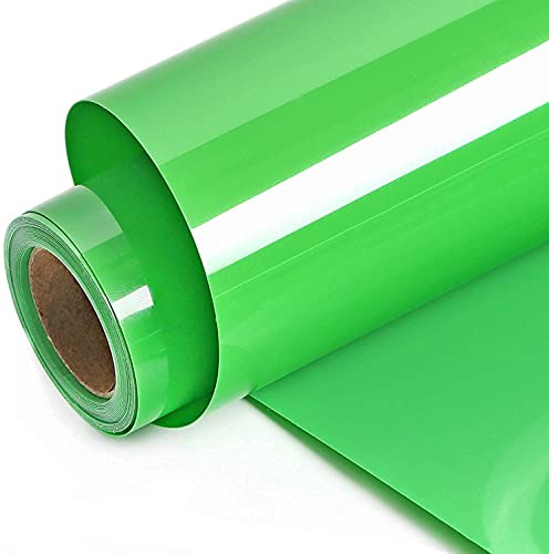 Foeska Heat Transfer Vinyl Bundle 12 x 10' Feet Rolls, HTV for Silhouette Cameo Easy to Cut & Weed, DIY Heat Press Design for T-Shirt, Clothes, Hats and Other Textiles light green
