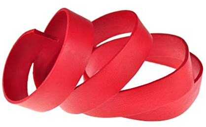 esnado Lederband, Lederriemen Flach. 1 Meter. Breite/Farbe: wählbar (Breite: 15 mm, Rot) | ECHTES Leder | pflanzlich gegerbt | Schmuck, Armbänder, Basteln, Dekorieren, DIY, Mittelalter