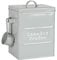 Harbour Housewares Washing Powder Storage Container Tin - Grey - Steel Vintage Industrial Under Sink Storage Caddy Cupboard Organiser for Laundry Detergent Pods, Dish Washer Tablets