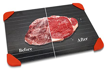 WILD+ Defrosting Tray, defrosting board Defrost Tray Fast thawing board of Frozen Food, Aluminum Rapid Thawing Plate for Easily Hanging | No Electricity Required