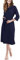 NY Threads Lightweight Women's Dressing Gown Soft Cotton Blend Kimono Robe Perfect for Loungewear and Sleepwear (Medium, Navy)