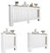 DayPlus Radiator Covers White Tall Modern Painted Radiator Cover Wooden Cabinet Grill Heating Covers Traditional Heater Cover Living Room Furniture Large-H82 x W112x D19 cm
