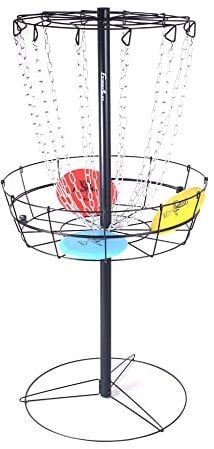 Gamesun Disc Golfkorb, Disc Golf Target mit 3 Scheiben, PDGA Standardgröße Disc Golf Target mit 12 Heavy Duty Ketten